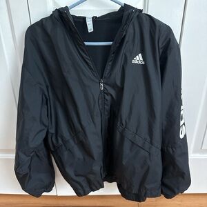 Adidas Black Windbreaker Jacket